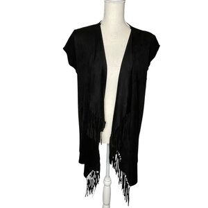 Black Fringe Vest Rockin' C‎ Large